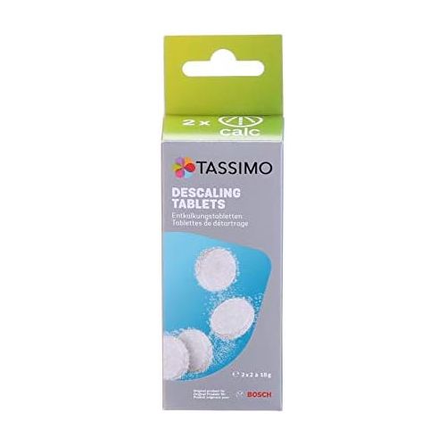  Bosch TCZ6004 Entkalkungstabletten (fuer alle Tassimo Kapselmaschinen, entfernt schnell und zuverlassig Kalkablagerungen, 4 Tabletten)