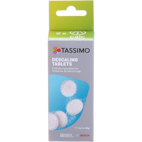  Bosch TCZ6004 Entkalkungstabletten (fuer alle Tassimo Kapselmaschinen, entfernt schnell und zuverlassig Kalkablagerungen, 4 Tabletten)