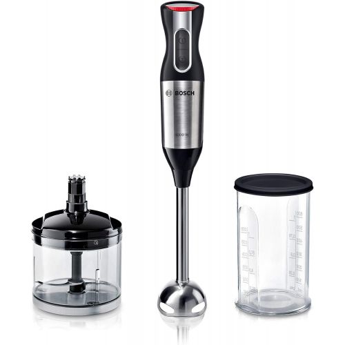  Bosch Hausgerate Bosch MS6CB6110 ErgoMixx Stabmixer-Set (starke Leistung, Edelstahl-Mixfuss, Mixbecher mit Deckel, 12 Geschwindigkeitsstufen, 1.000 Watt) schwarz