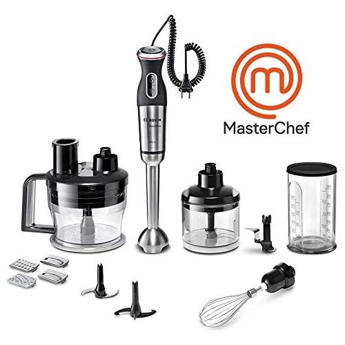  Bosch Hausgerate Bosch MaxoMixx MSM88190 Stabmixer-Set (800 W, gebuerstet) schwarz/edelstahl