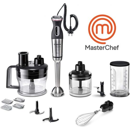  Bosch Hausgerate Bosch MaxoMixx MSM88190 Stabmixer-Set (800 W, gebuerstet) schwarz/edelstahl