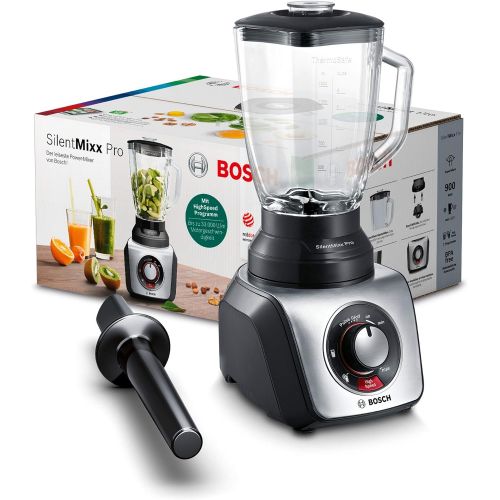  Bosch Hausgerate Bosch MMB66G5MDE SilentMixx Pro Standmixer, Kunststoff, schwarz/edelstahl Gebuerstet