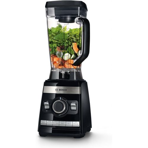  보쉬 초고속 믹서기 블랜더 Bosch MMBH6P6BDE Vitaboost Standmixer (1.600 W, 6 Programme, ideal fuer grosse Portionen, 6-Klingen-Edelstahlmesser, Stoessel, mit Rezeptbuch, 45.000 Motorumdrehungen/Min) schwarz