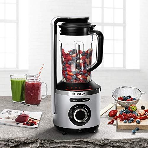  Bosch Hausgerate BOSCH MMBV621M VitaMaxx Vakuum-Standmixer (starke Mixleistung, Automatik-Funktion Vakuum+Mixen, Eis-Crusher, To-Go-Flasche, 1.000 Watt) silber