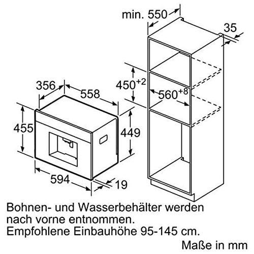  Bosch Hausgerate Bosch CTL636ES6 Einbau-Kaffee-Vollautomat / 2.4/ 59.4 cm / One-Touch Zubereitung / HomeConnect / edelstahl