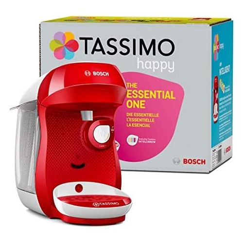  Bosch Hausgerate Bosch TAS1006 Tassimo Happy Kapselmaschine (ueber 70 Getranke, vollautomatisch, geeignet fuer alle Tassen, einfache Zubereitung, 1.400 Watt) rot/weiss