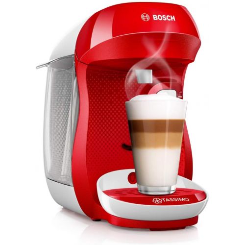  Bosch Hausgerate Bosch TAS1006 Tassimo Happy Kapselmaschine (ueber 70 Getranke, vollautomatisch, geeignet fuer alle Tassen, einfache Zubereitung, 1.400 Watt) rot/weiss