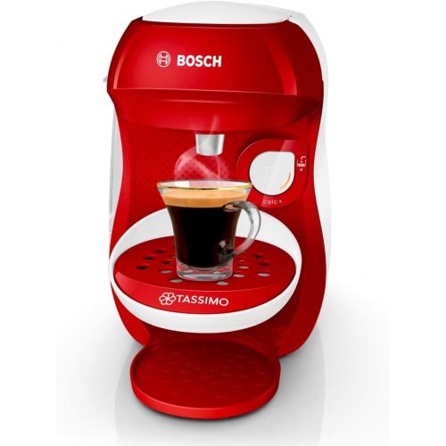  Bosch Hausgerate Bosch TAS1006 Tassimo Happy Kapselmaschine (ueber 70 Getranke, vollautomatisch, geeignet fuer alle Tassen, einfache Zubereitung, 1.400 Watt) rot/weiss