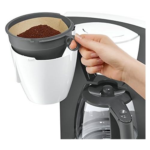  Bosch Hausgerate Bosch TKA6A041 Kaffeemaschine ComfortLine, Aromaschutz-Glaskanne, automatisch Endabschaltung wahlbar in 20/40/60 minuten, 1200 W, weiss / dunkelgrau