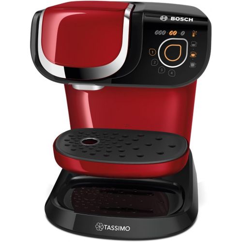  Bosch Hausgerate Bosch TAS6003 Tassimo My Way Kapselmaschine (1500 Watt, ueber 40 Getranke, vollautomatisch, individuelle Getrankeherstellung, Behalter 1,3 L) rot