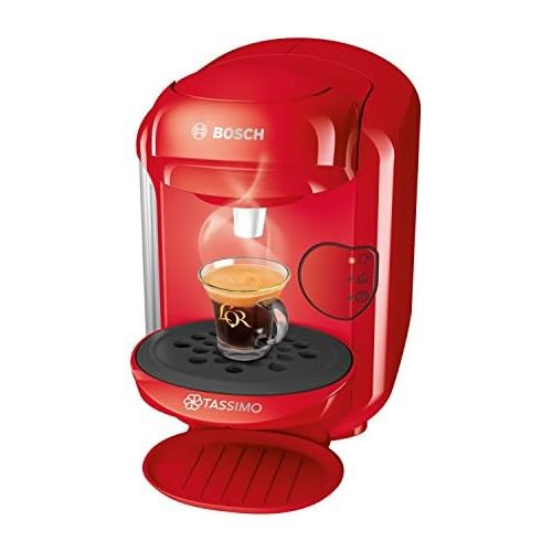  Bosch Hausgerate Bosch TAS1403 Tassimo Vivy 2 Kapselmaschine (1300 Watt, ueber 40 Getranke, vollautomatisch, einfache Zubereitung, platzsparend, Behalter 0,7 L) rot