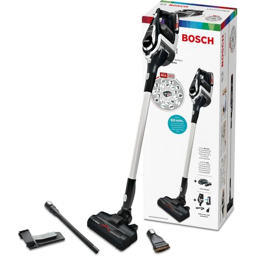  Bosch Hausgerate Bosch BBS1114 Unlimited Serie 8 kabelloser Handstaubsauger (18V Mehr-Gerate-Akku, austauschbarer Akku, verlangerbare Laufzeit, Reinigung vom Boden bis zur Decke) schwarz