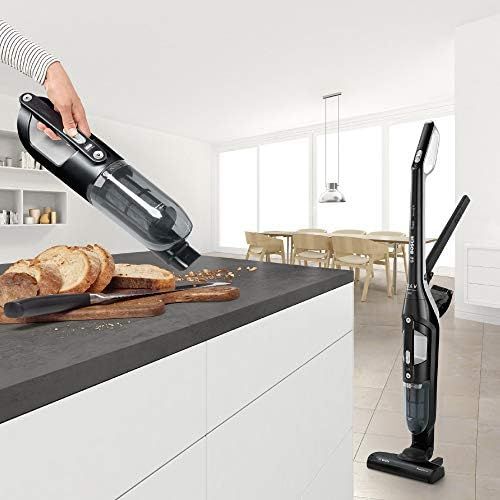  Bosch Hausgerate Bosch BBH32101 Flexxo 2 in 1 kabelloser Handstaubsauger (mit Akku, Zubehoer am Gerat, lange Laufzeit, 21,6 V) schwarz