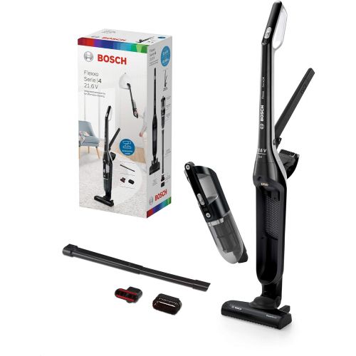  Bosch Hausgerate Bosch BBH32101 Flexxo 2 in 1 kabelloser Handstaubsauger (mit Akku, Zubehoer am Gerat, lange Laufzeit, 21,6 V) schwarz