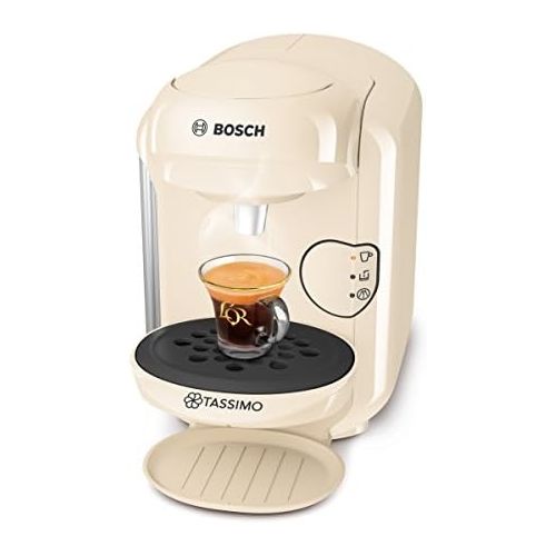  Bosch Hausgerate Bosch TAS1407 Tassimo Vivy 2 Kapselmaschine (1300 Watt, ueber 40 Getranke, vollautomatisch, einfache Zubereitung, platzsparend, Behalter 0,7 L) cremefarben