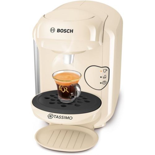  Bosch Hausgerate Bosch TAS1407 Tassimo Vivy 2 Kapselmaschine (1300 Watt, ueber 40 Getranke, vollautomatisch, einfache Zubereitung, platzsparend, Behalter 0,7 L) cremefarben