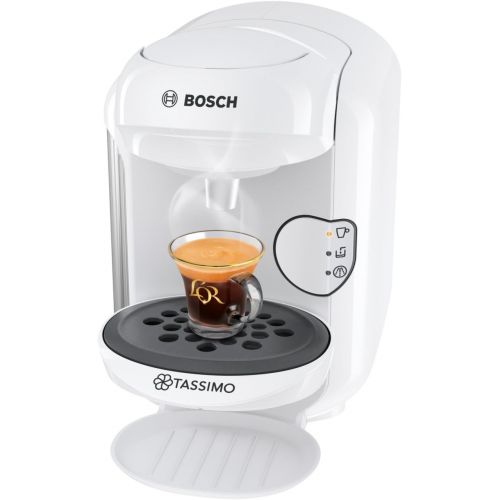  Bosch Hausgerate Bosch TAS1404 Tassimo Vivy 2 Kapselmaschine (1300 Watt, ueber 40 Getranke, vollautomatisch, einfache Zubereitung, platzsparend, Behalter 0,7 L) weiss