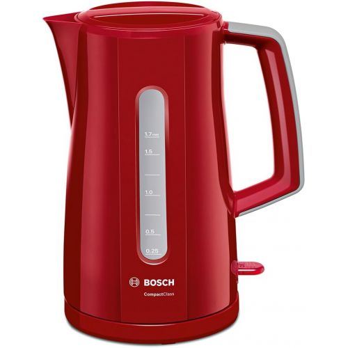  Bosch Hausgerate Bosch TWK3A014 CompactClass Wasserkocher (Abschaltautomatik, UEberhitzungsschutz, einfache Befuellung, entnehmbarer Kalkfilter, 2.400 Watt) rot