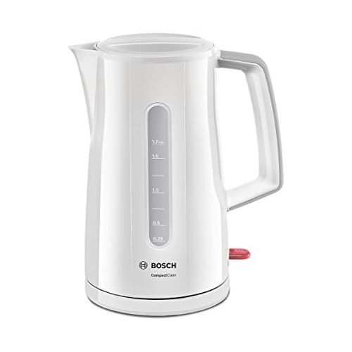  Bosch Hausgerate Bosch TWK3A011 Wasserkocher Compact Class, Fruehstuecksset, 2400 Watt, weiss