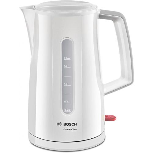  Bosch Hausgerate Bosch TWK3A011 Wasserkocher Compact Class, Fruehstuecksset, 2400 Watt, weiss