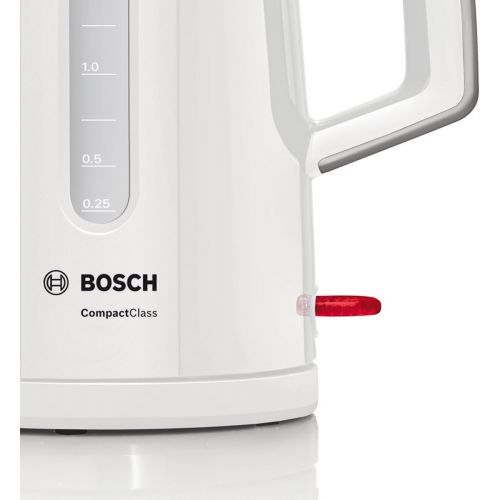  Bosch Hausgerate Bosch TWK3A011 Wasserkocher Compact Class, Fruehstuecksset, 2400 Watt, weiss