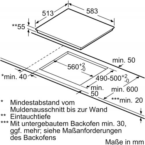  Bosch Hausgerate Bosch PXX645FC1E Serie 6 Induktions-Kochfeld Elektro / Ceran/Glaskeramik / 58,3 cm / Direct Select / schwarz