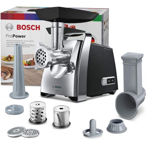  Bosch Hausgerate Bosch MFW67440 ProPower Fleischwolf, Plastik, schwarz/silber