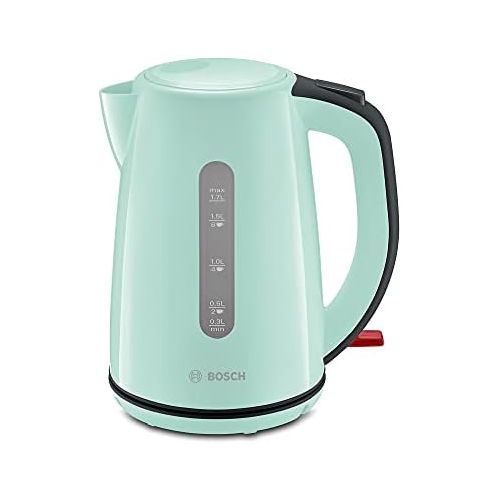  [아마존베스트]Bosch Hausgerate Bosch TWK7502 Wireless Kettle Automatic Shut-Off, Overheating Protection, Limescale Filter, 1.7 L, 2200 W, Turquoise