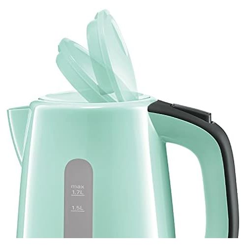  [아마존베스트]Bosch Hausgerate Bosch TWK7502 Wireless Kettle Automatic Shut-Off, Overheating Protection, Limescale Filter, 1.7 L, 2200 W, Turquoise