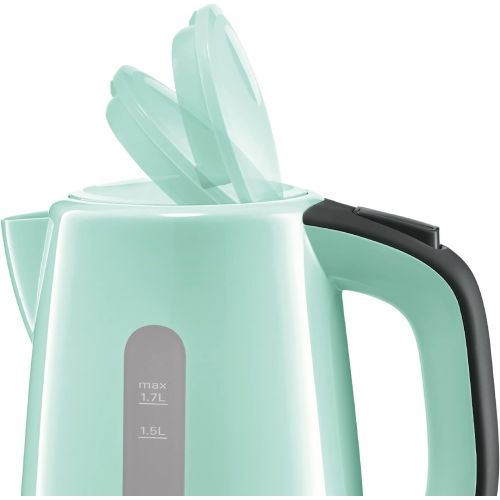  [아마존베스트]Bosch Hausgerate Bosch TWK7502 Wireless Kettle Automatic Shut-Off, Overheating Protection, Limescale Filter, 1.7 L, 2200 W, Turquoise