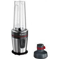 [아마존베스트]Bosch Hausgerate Bosch MMBM700MDE Blender, 0.5 L, 350 W, Smoothie Maker, Incl. 2Go Bottle, Black / Brushed Stainless Steel