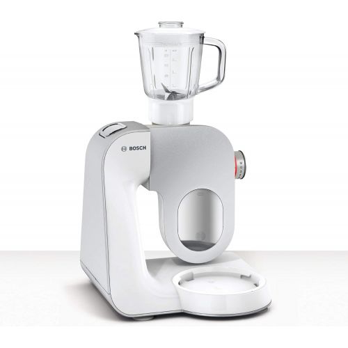  [아마존베스트]Bosch Hausgerate Bosch MUM5 CreationLine Food Processor MUM58227, Versatile, Large Stainless Steel Bowl (3.9 Litres), Continuous Shredder, Glass Mixer, 1000 W, White/Silver