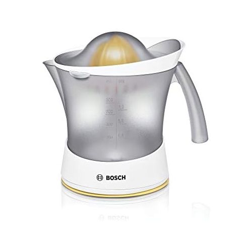  [아마존베스트]Bosch Hausgerate Bosch MCP3000N Citrus Juicer, 25 W, high juice yield, removable juice container 0.8 l, white / summer yellow