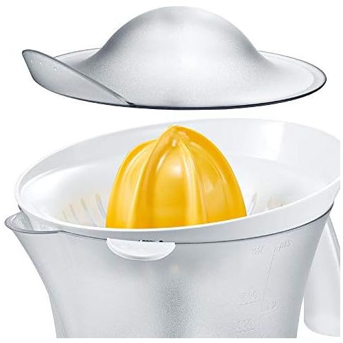  [아마존베스트]Bosch Hausgerate Bosch MCP3000N Citrus Juicer, 25 W, high juice yield, removable juice container 0.8 l, white / summer yellow