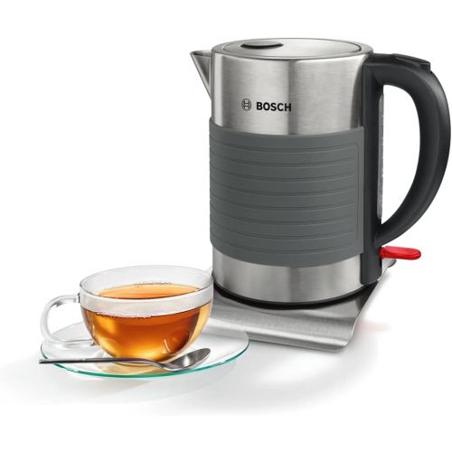  [아마존베스트]Bosch Hausgerate Bosch TWK7S05 cordless kettle (automatic switch-off, overheating protection, automatic steam stop, easy cleaning, 2,200 watts) black / gray