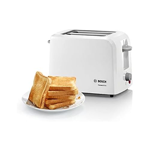  [아마존베스트]Bosch Hausgerate Bosch TAT3A011Compact Compactc Lass Toaster Breakfast Set, White