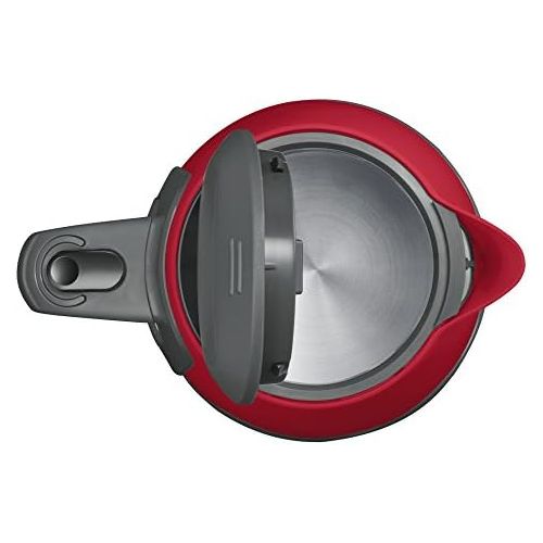  [아마존베스트]Bosch Hausgerate Bosch TWK6A014 ComfortLine Wireless Kettle, 1 Cup Function, Large Opening, Overheating Protection, Removable Limescale Filter, 1.7 L, 2400 W, Red