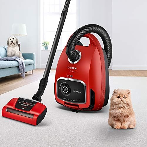  [아마존베스트]Bosch Hausgerate Bosch ProAnimal Series 6 BGL6TPET Floor Vacuum Cleaner with Bag, Pet Hair Removal, AirTurbo Plus Nozzle, 10 Year Motor Warranty, All Floor Types, Multifunctional Brush for Tight Ar