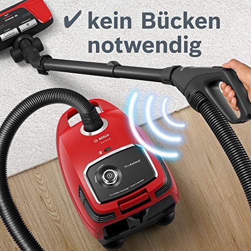  [아마존베스트]Bosch Hausgerate Bosch ProAnimal Series 6 BGL6TPET Floor Vacuum Cleaner with Bag, Pet Hair Removal, AirTurbo Plus Nozzle, 10 Year Motor Warranty, All Floor Types, Multifunctional Brush for Tight Ar