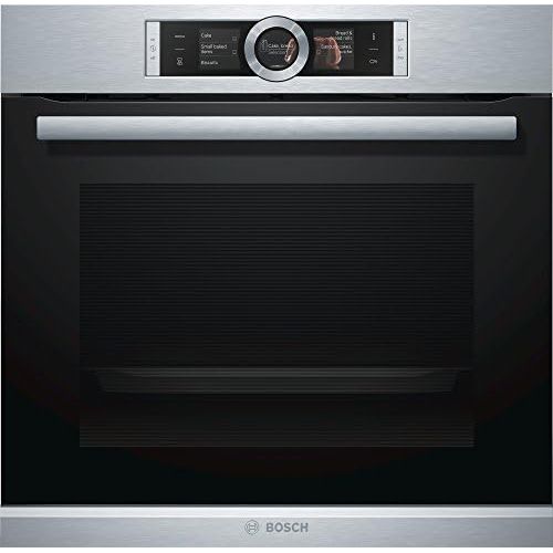  [아마존베스트]Bosch Hausgerate Bosch HBG636ES1 Series 8 Built-In Oven A+ / 71 L / Stainless Steel / Hinged Door / TFT Display / 13 Heating Types & HEZ638300 Accessories for Ovens / 3-Way Telescopic Full Extensio