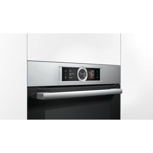  [아마존베스트]Bosch Hausgerate Bosch HBG636ES1 Series 8 Built-In Oven A+ / 71 L / Stainless Steel / Hinged Door / TFT Display / 13 Heating Types & HEZ638300 Accessories for Ovens / 3-Way Telescopic Full Extensio