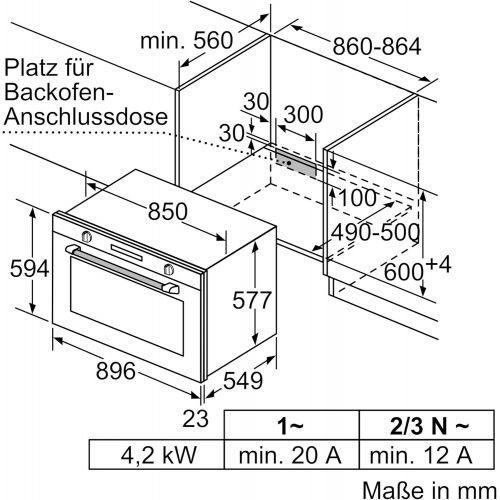  [아마존베스트]Bosch Hausgerate Bosch VBD5780S0 Electric Oven A+ 59.4 cm Pyrolysis Self Cleaning