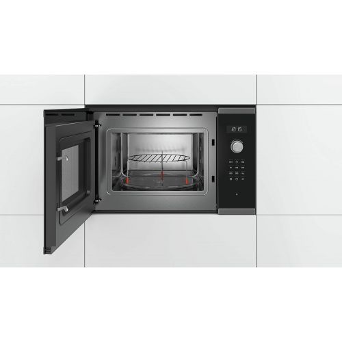  [아마존베스트]Bosch Hausgerate Bosch BEL554MS0 Series 6 Built-In Microwave / 900 W / 25 L / Turntable 31.5 cm / Left Door Hinge / Stainless Steel / AutoPilot 8 / Grill Function