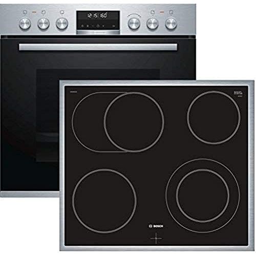  [아마존베스트]Bosch Hausgerate Bosch HND671LS65 Cooker Hob Combination (Built-in) / A / 59.4 cm / Stainless Steel / Hinged Door / LCD Display / Pyrolysis / Electric Hob (Stove Controlled) / 4 High Speed Cooking