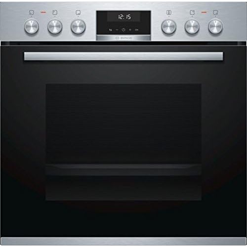  [아마존베스트]Bosch Hausgerate Bosch HND611LS65 Cooker Hob Combination (Built-In) / A / 59.4 cm / Stainless Steel / Hinged Door / LCD Display / Granite Email / Electric Hob (Stove Controlled) / 4 High Speed Cook