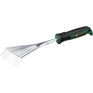 Bosch Hand rake (for Raking up Garden Waste and Debris, Heavy, Stainless Steel, softgrip Handle, Ergonomic Shape)
