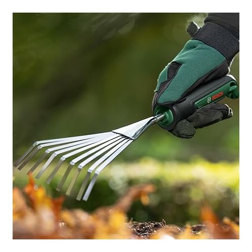  Bosch Hand rake (for Raking up Garden Waste and Debris, Heavy, Stainless Steel, softgrip Handle, Ergonomic Shape)