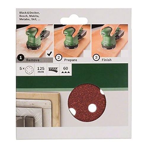  Bosch Home and Garden 2609256A23 5-Piece Sanding Sheet Set for Random Orbit Sanders 125.60