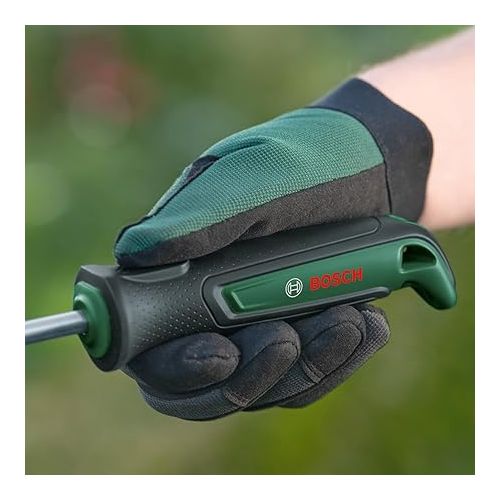  Bosch Garden Hand Tool Hand Rake (for Weeding and Removing Garden Waste, Robust, Stainless Steel, Soft Grip Handle, Ergonomic)