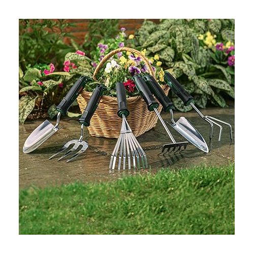  Bosch Garden Hand Tool Garden Cultivator (Hand Cultivator, for Loosening and Airing The Soil in Flowers, Robust, Stainless Steel, Soft Grip, Ergonomic Design)